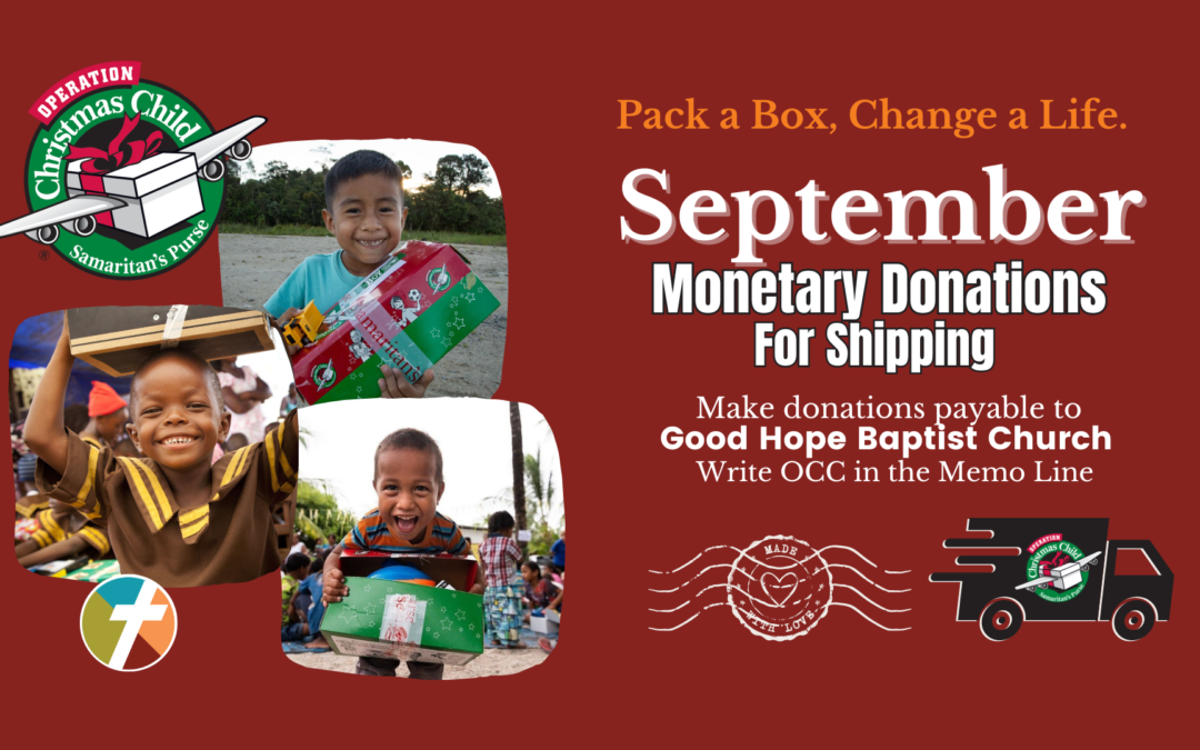 Operation Christmas Child September Collections