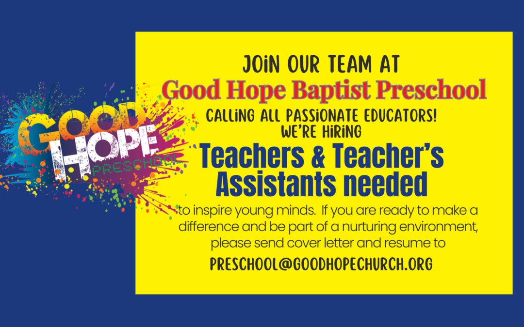 Hiring Preschool Teachers and Assistant Teachers