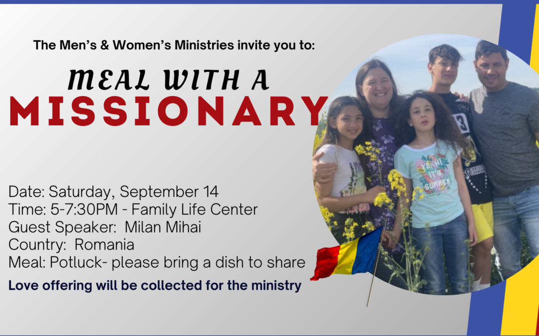 Meal with a Missionary – September 9