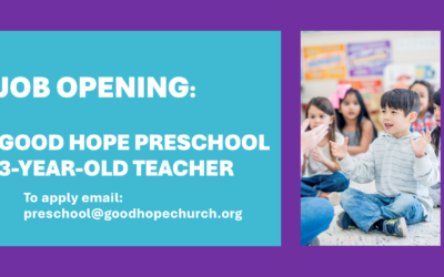 Preschool Teacher Job Opening