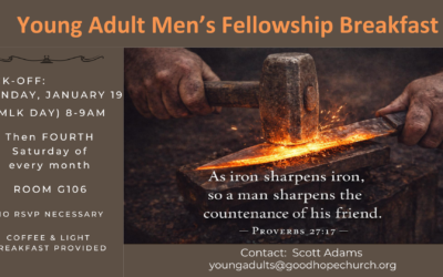 Young Adult Men’s Fellowship Breakfast Kickoff – January 19