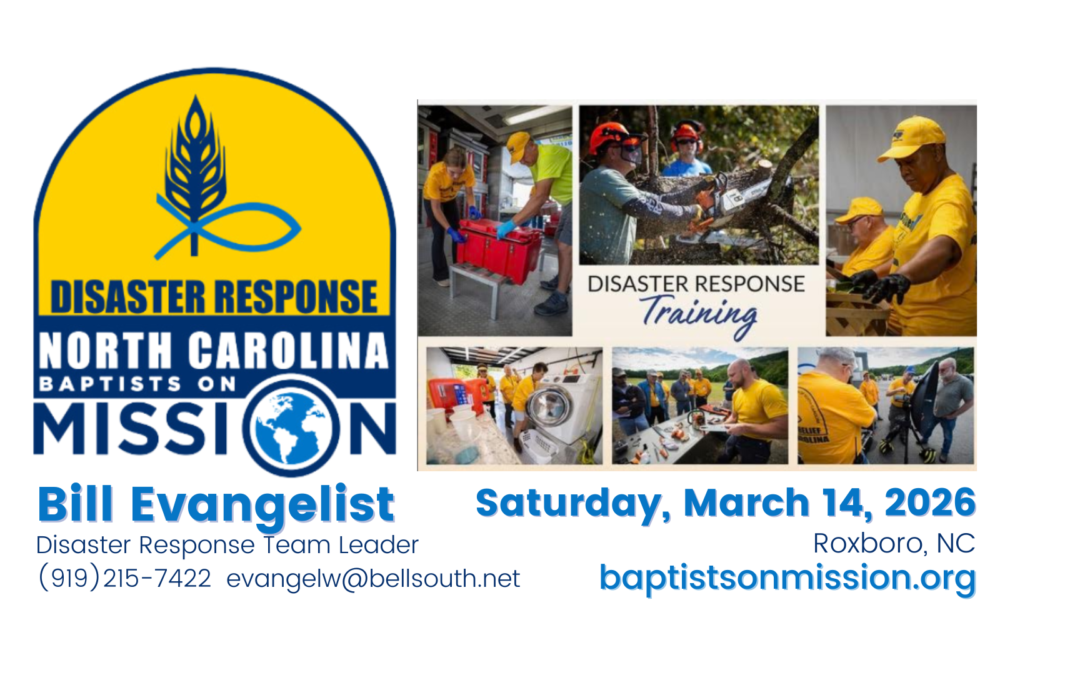 Baptist on Mission Disaster Response Training – March 14