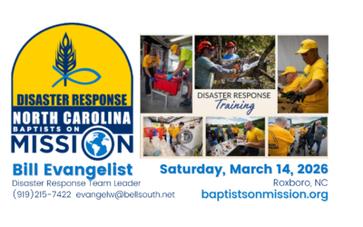 Baptist on Mission Disaster Response Training – March 14
