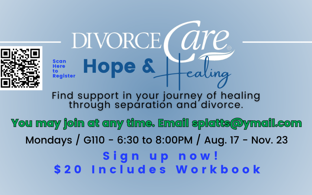 Divorce Care – August 17 – November 23