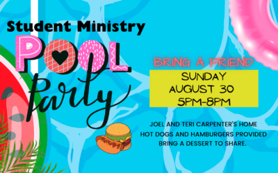 Student Pool Party – August 30