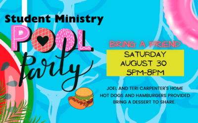Student Pool Party – August 30