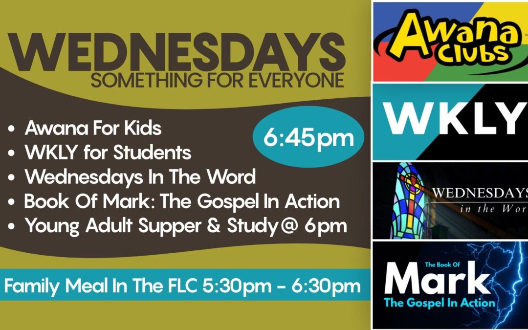 Wednesdays:  Something For Everyone