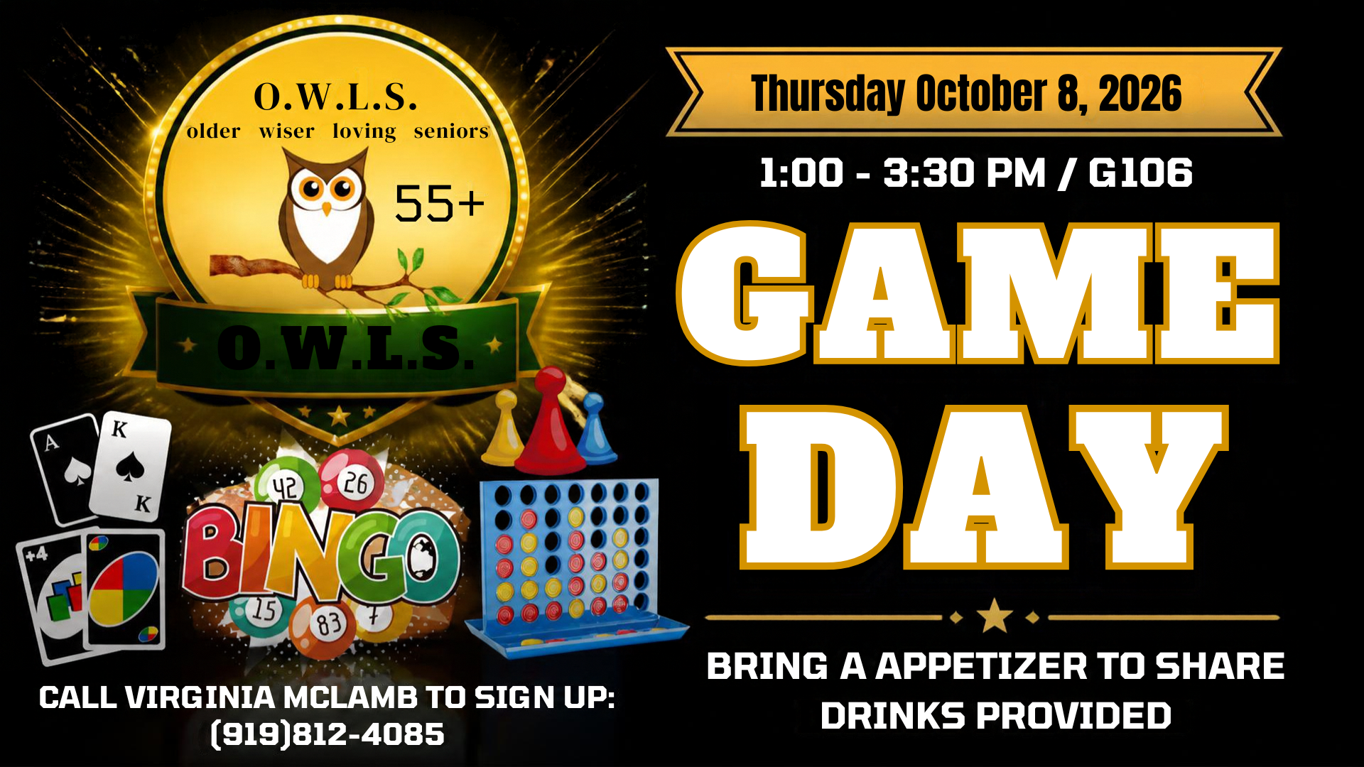 1026 OWLS Game Day 2026 Website (1920 x 1080 px)