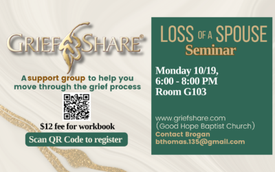 Grief Share Loss of a Spouse Seminar – October 19