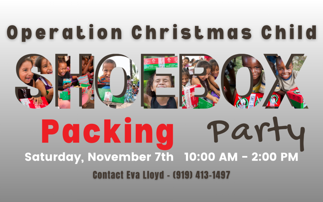 Operation Christmas Child Shoebox Packing Party – November 7