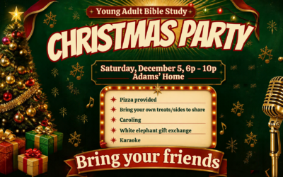 Young Adult Christmas Party – Save the Date – December 5